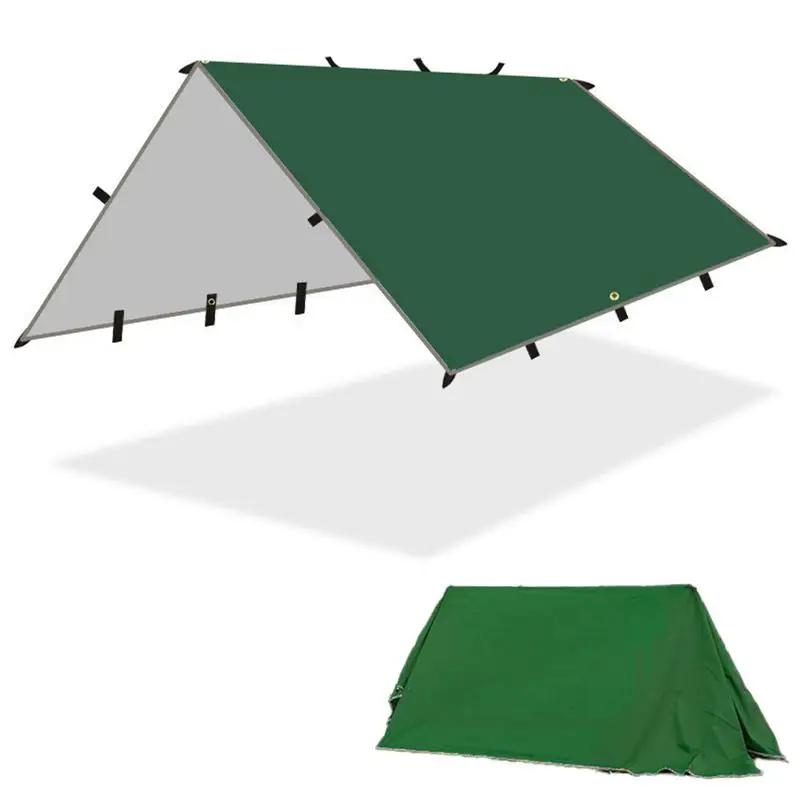 경량 방수 캠핑 방수포, 휴대용 대형 캠핑 타프, UV 차단, 하이킹 캠핑용 경량 텐트 타프